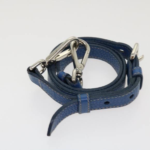 PRADA Hand Bag Leather 2way Blue Auth 42111 - Picture 12 of 16